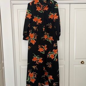 Floral Black Maxi Dress